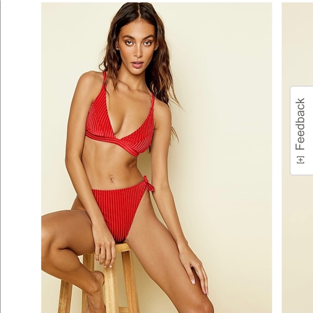 Velvet ribbed swimsuit